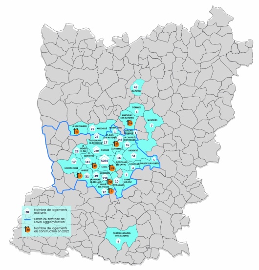 Carte du patrimoine de Méduane Habitat au 31 décembre 2022